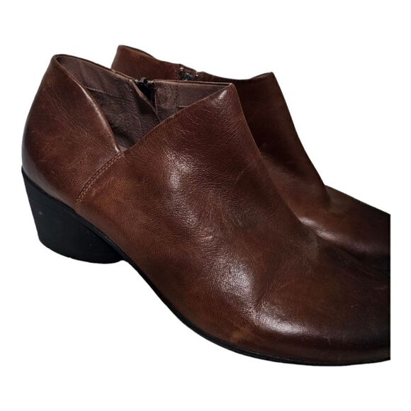 DANSKO Raina Leather Chestnut Burnished Ankle Booties Zip-Up Size 42/12 - Picture 6 of 8